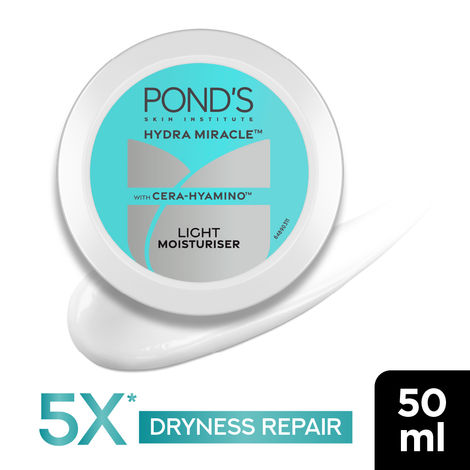 Buy Ponds Light Moisturiser Non-Oily Fresh Feel With Vitamin E + Glycerine | 50 ml-Purplle