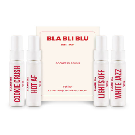 Buy Blabliblu IGNITION Pocket Parfum Trial Set for Women|4 x7 ml|Floral & Fruity|Long Lasting Perfume - Combo of 4-Purplle