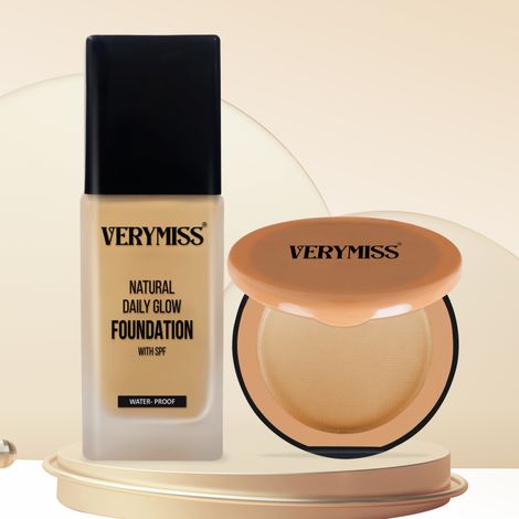 Buy VERYMISS Foundation + Compact Powder (Medium Tone) Combo of 2-Purplle