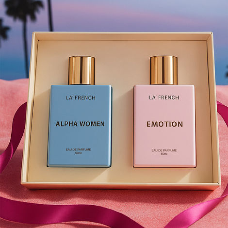 Buy La French Unisex Perfume Gift Set Alpha Women & Emotion Gift Set (2 x 50 ml) | Perfume for Women | Premium Long-Lasting, Intense & Sophisticated Fragrances | Ideal for Special Occasions-Purplle