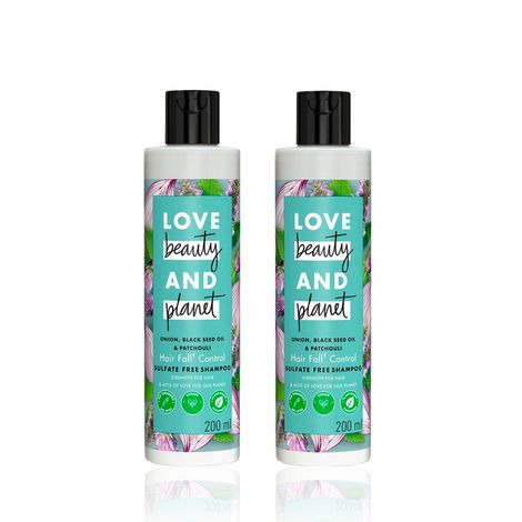 Buy Love Beauty Planet Onion BlackSeed & Patchouli Hairfall Control Sulfate Free Shampoo 200 ml -Pack of 2-Purplle