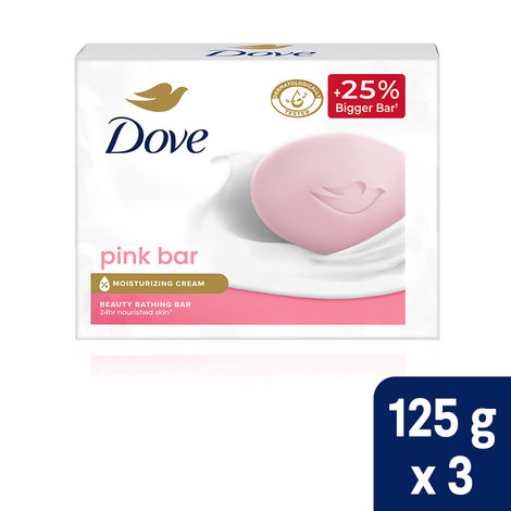 Buy Dove Pink Rosa Beauty Bar - Soft, Smooth, Moisturised Skin, 3x125 gm-Purplle