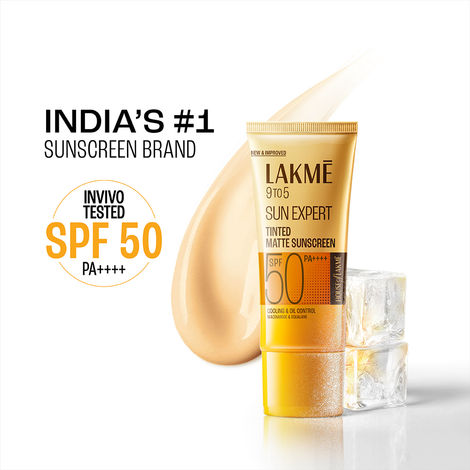 Buy Lakme Tinted Sunscreen with Niacinamide for Even Toned Skin, SPF 50 PA+++, In-Vivo tested, 100 ml-Purplle