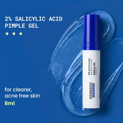 Buy DermDoc 2% Salicylic Acid Pimple Gel (5 ml)| Acne Spot Treatment for Oily & Acne-Prone Skin | Reduces Pimples, Redness & Inflammation | Clears Clogged Pores | Lightweight Fast Absorbing Anti-Acne Gel for Breakouts & Active Pimples-Purplle