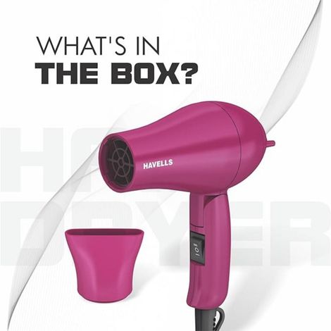Buy Havells Hair Dryer Hd1800 1000W Pink - 1 Pc-Purplle