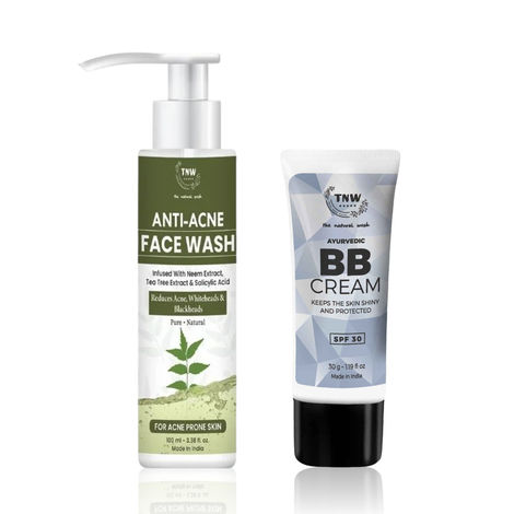 Buy TNW The Natural Wash BB Cream 30 gm + Anti Acne Face Wash 100 ml | Combo of 2-Purplle
