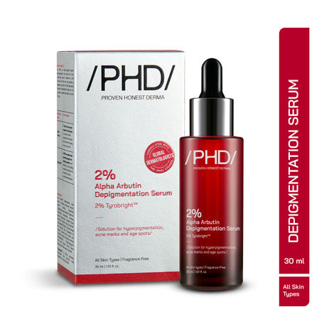 Buy Proven Honest Derma (PHD) 2% Alpha Arbutin Depigmentation Serum | Alpha Arbutin Serum for Pigmentation & Dark Spots | Face Serum for Women & Men with Tyrobright™, Niacinamide | Formulated with Global Dermatologists |(Pack of 2)-Purplle