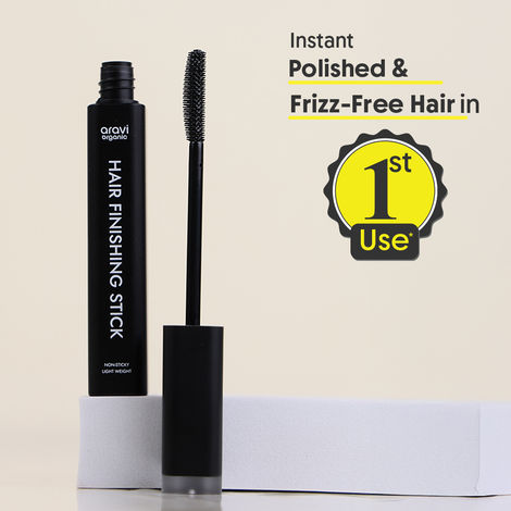 Buy Aravi Organic Hair Finishing Stick | Flyaway & Baby Hair Fixer | Non-Greasy, Non-Sticky, Lightweight | Creates Clean, Polished Look | Suitable for Women & Men | Ideal for All Hair Types – 15 ml-Purplle