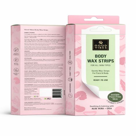 Buy Good Vibes Wax Strip Pack of 8-Purplle