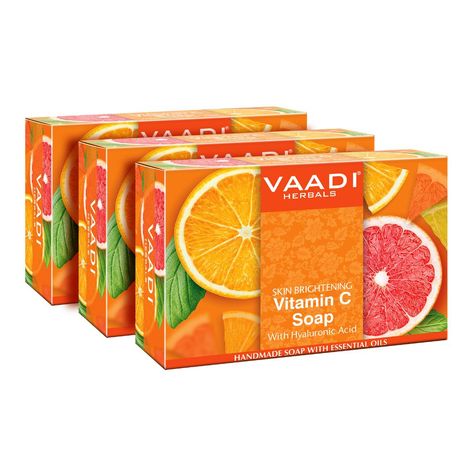 Buy Vaadi Herbals Vitamin C Soap For Tan Removal & Instant Brightening (75 gms X 3) (Pack of 3)-Purplle