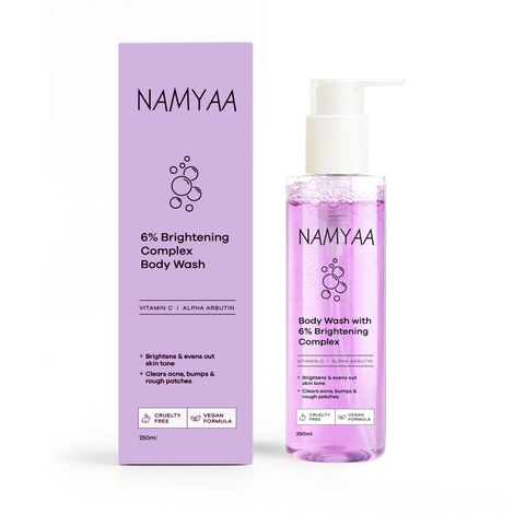 Buy Namyaa Brightening Body Wash | 6% Brightening Complex with Alpha Arbutin, Niacinamide & Vitamin C |250 ml-Purplle