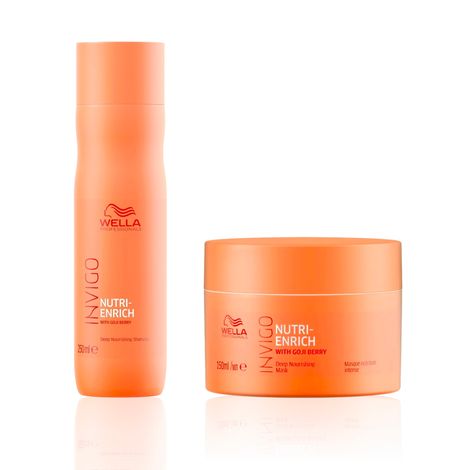 Buy Wella Professionals Invigo Nutri-Enrich Deep Nourishing Duo (Shampoo & Mask for Dry Damaged Hair) - (250 ml + 150 ml) Combo of 2-Purplle