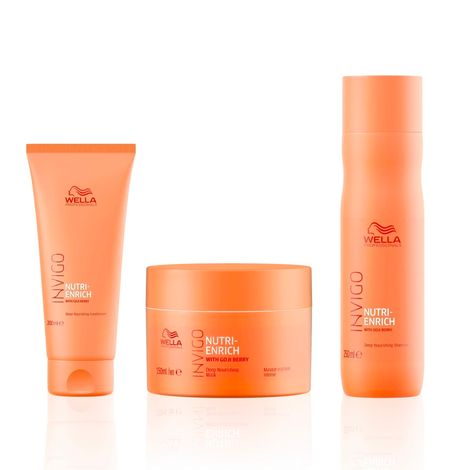 Buy Wella Professionals Invigo Nutri-Enrich Deep Nourishing Trio (Shampoo, Conditioner & Mask for Dry Hair) - (250 ml + 200 ml + 150 ml) Combo of 3-Purplle