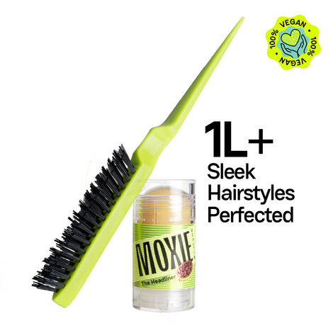 Buy Moxie Beauty The Headliner Wax stick and Finishing Brush Duo| Sleek & Polished Hair | Anti-Frizz | Smooth & Non-greasy Finish| Combo (1 Wax Stick - 30 gm & 1 Hair Finishing Brush)-Purplle