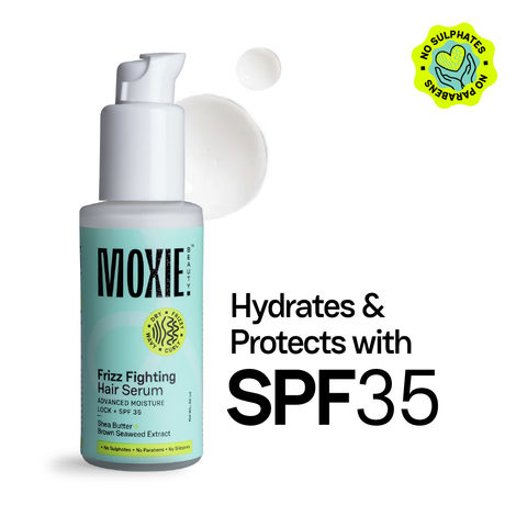 Buy Moxie Beauty Frizz Fighting Hair Serum | For Dry & Frizzy Hair | Infused with SPF35 | Deeply Hydrates & Nourishes | 50 ml, Pack of 1-Purplle