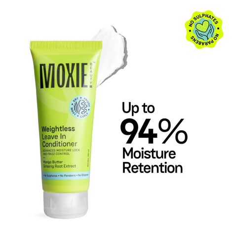 Buy Moxie Beauty Weightless Leave In Conditioner | For Wavy Indian Hair | Up to 94% Moisture Retention | Anti-Frizz Lightweight Formula | 50 ml, Pack of 1-Purplle