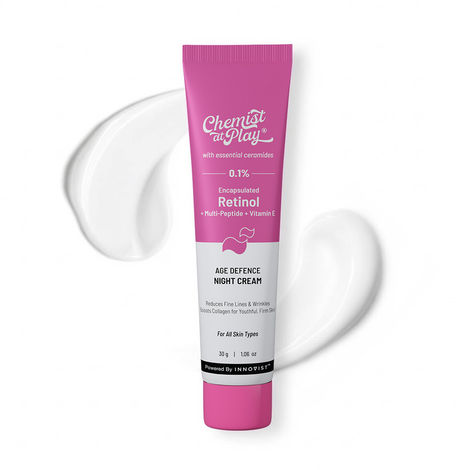 Buy Chemist At Play 0.1% Retinol Night Cream| Reduces Fine Lines, Wrinkles & Sunspots| 30 gm-Purplle