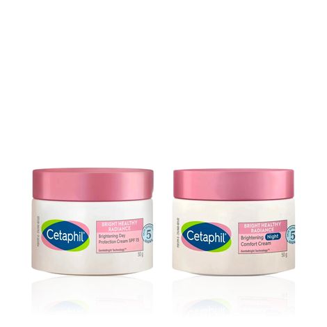 Buy Cetaphil Bright Healthy Radiance Day & Night Duo | Advanced Brightening Combo with Radiance Protection Day Cream & Night Comfort Cream | For Sensitive & Uneven Skin Tone | (50 ml) + (50 ml) Combo of 2-Purplle