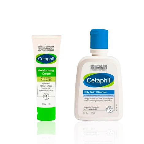 Buy Cetaphil Oil Control & Deep Nourishing Duo | Balanced Hydration Combo with Oily Skin Cleanser & Moisturising Cream | For Oily, Combination & Sensitive Skin | (118 ml) + (100 gm) Combo of 2-Purplle
