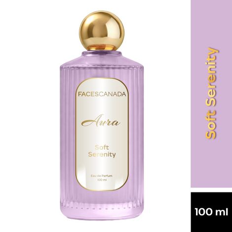 Buy FACES CANADA Aura Soft Serenity Eau De Parfum For Women, 100 ml | Fresh Floral Long Lasting Perfume Upto 8 Hrs | Magnolia, Lotus, Rose, Musk & Sandalwood Notes | 20% Fragrance Oil | Gifts for Women | Premium Fragrance-Purplle