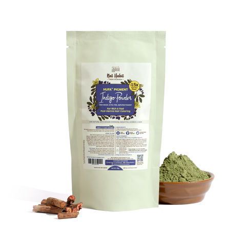 Buy Nat Habit Hufa Pigment Indigo Powder Natural Hair Color - 85 gm-Purplle