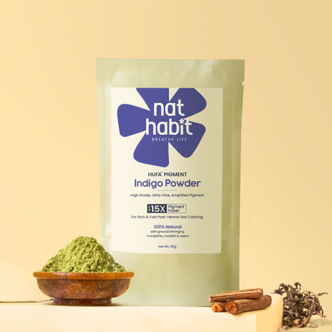 Buy Nat Habit Hufa Pigment Indigo Powder Natural Hair Color - 170 gm-Purplle
