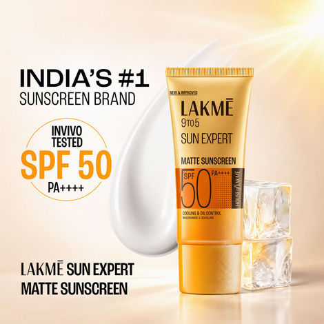 Buy Lakme Sunscreen For Bright Skin, Spf 50 Pa++++, Water Light, Niacinamide, In Vivo Tested (50 ml)-Purplle