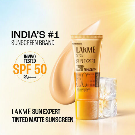 Buy Lakme Tinted Sunscreen With Niacinamide For Even Tone Skin, SPF 50 Pa++++, No White Cast (50 ml)-Purplle