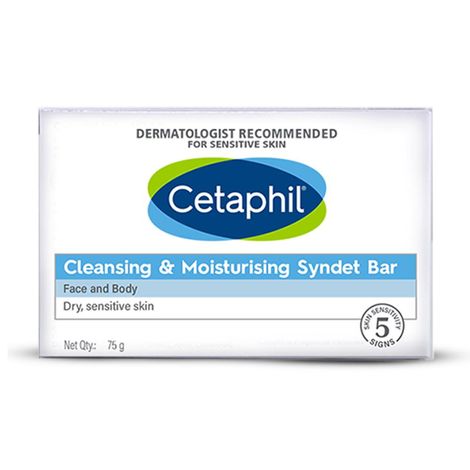 Buy Cetaphil Cleansing & Moisturising Syndet Bar (75 gm)-Purplle