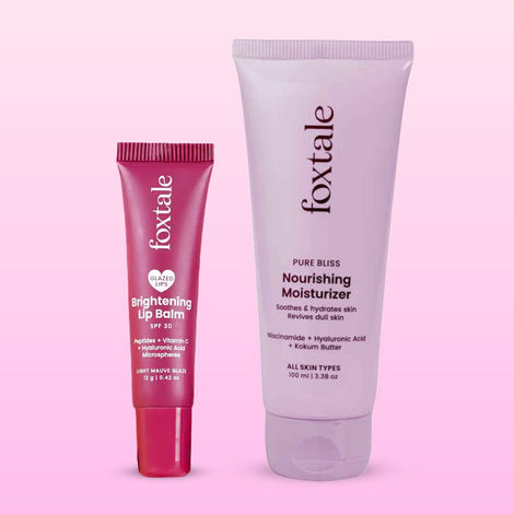 Buy Foxtale Hydration Duo (Nourishing Face Moisturizer-50 ml + Hula Hoop Brightening Body Lotion-200 ml) - Combo of 2-Purplle