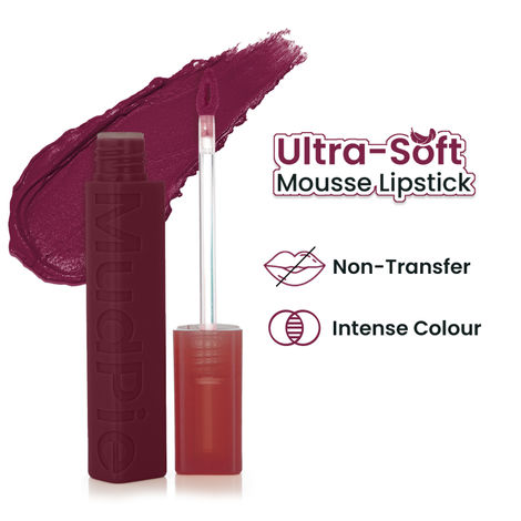 Buy Swiss Beauty Mudpie Lipstick | Soft Matte Mousse Finish - 3 gm, Glampreneur-Purplle