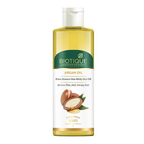 Buy Biotique Advanced Organics Argan Oil From Morocco Non-Sticky Hair Oil (200 ml)-Purplle