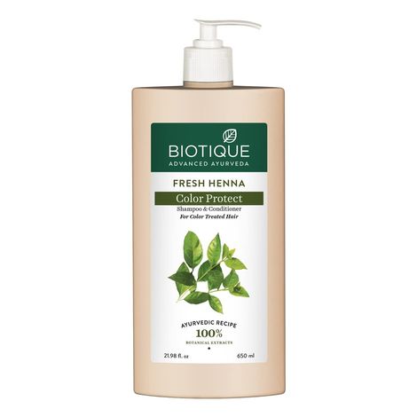 Buy Biotique Fresh Henna Colour Protect Shampoo with Conditioner 650ml-Purplle