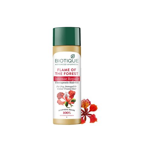 Buy Biotique Flame Of The Forest Intense Repair Therapeutic Hair oil 120 ml-Purplle