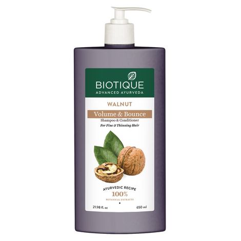 Buy Biotique Walnut Volume & Bounce Shampoo & Conditioner (650 ml)-Purplle