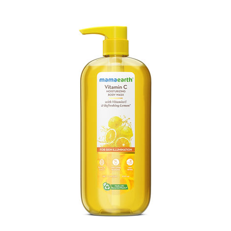 Buy Mamaearth Vitamin C Moisturizing Body Wash with Vitamin C & Refreshing Lemon Scent for Skin Illumination- 500 ml | Deeply Cleanses | Intensely Moisturizes | Long-Lasting Fragrance | Radiant Glow | All Skin Types-Purplle