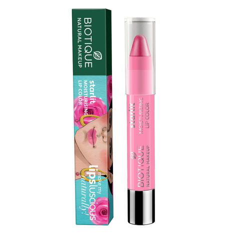 Buy Biotique Natural Makeup Starlit Moisturising Lipcolor (Rose Nectar)(3.5 gm)-Purplle