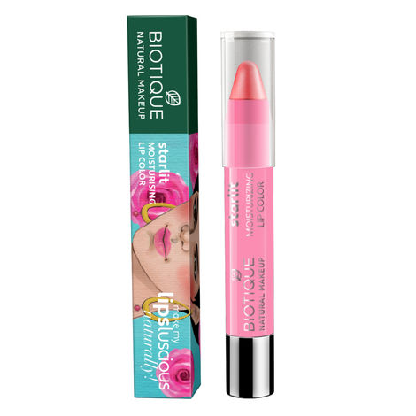 Buy Biotique Natural Makeup Starlit Moisturising Lipcolor (Coral Dew)(3.5 gm)-Purplle