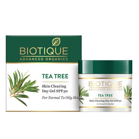 Buy Biotique Advanced Organics Tea Tree Skin Clearing Day Gel SPF30 (50 g)-Purplle