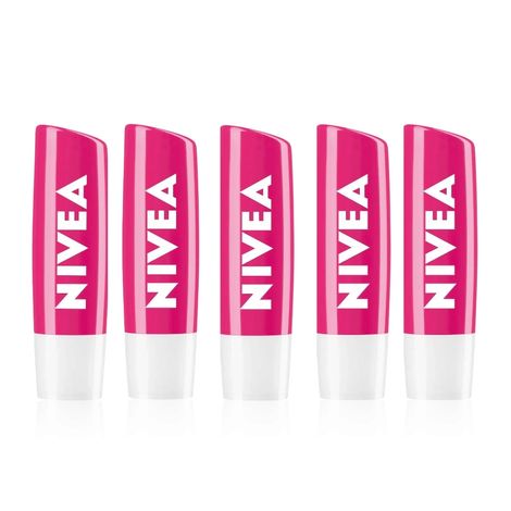 Buy NIVEA Lip Balm Fruity Watermelon Shine Pack Of 5(4.8 gm x 5 )-Purplle