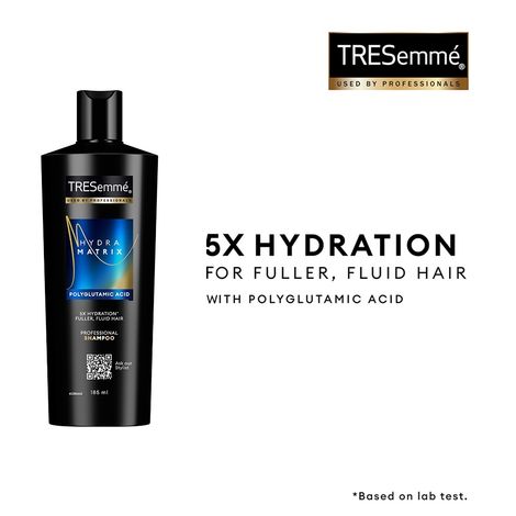 Buy TRESemme Hydra Matrix Shampoo | Polyglutamic Acid for 100H of Hydrated, Fluid Hair, Paraben Free - 185 ml-Purplle