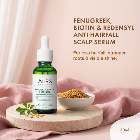 Buy Alps Goodness Anti Hairfall Scalp Serum with Fenugreek Biotin and Redensyl (30 ml) | Methi Hair Serum | Silicone & Sulphate Free | Hair Growth Serum For All Hair Types-Purplle