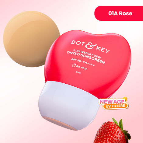 Buy Dot & Key Strawberry Dew Tinted Sunscreen SPF 50+ Pa++++ - 01A Rose - 50 ml-Purplle