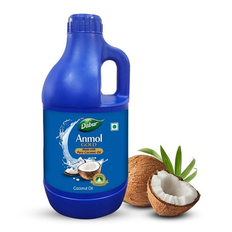 Buy Dabur Anmol Gold 100 % Pure Coconut Hair Oil - 900 ml | Nourishes Hair & Scalp | Moisturises Skin & Damages | For All Hair Types-Purplle