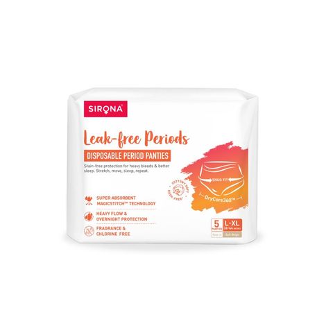 Buy Sirona Disposable period panties - L-XL-Purplle