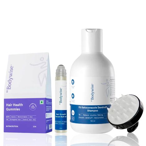 Buy Be Bodywise Ultimate Hair Growth Combo (1% Ketoconazole Shampoo-150 ml + Rosemary Hair Growth Serum-25 ml + Scalp Massager + Biotin Hair Gummies-30day pack) Combo of 4-Purplle