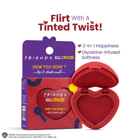 Buy Swiss Beauty Craze How You Doin’? Lip & Cheek Mud - 5 gm, Showtime Red-Purplle