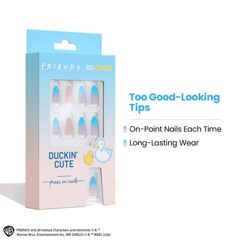 Buy Swiss Beauty Craze Duckin’ Cute Press On Nails | High-Quality | Pack of 24 Nails | Reusable | Easy To Use-Purplle