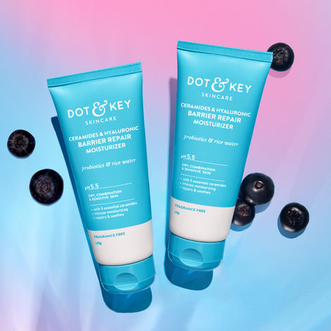 Buy Dot & Key Ceramides & Hyaluronic Hydrating Face Cream With Probiotic I Barrier Repair For Dry Skin, 175 gm - Pack of 2-Purplle