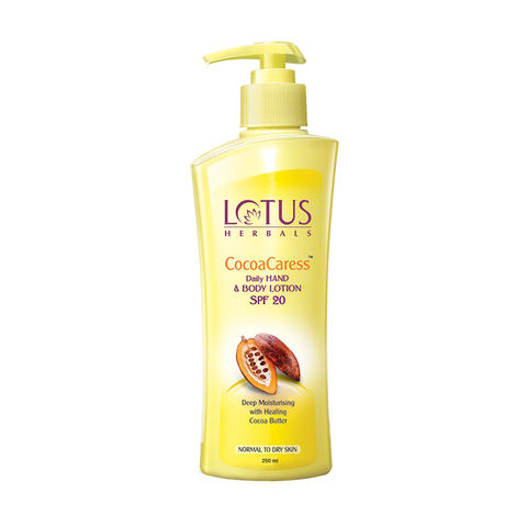 Buy Lotus Herbals Cocoacaress Daily Hand & Body Lotion | With Cocoa Butter | For Dry Skin | SPF 20 | 250 ml-Purplle